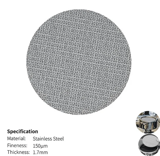 58mm Espresso Puck Screen Stainless Steel Puck Screen 1.7mm Thickness Coffee Reusable