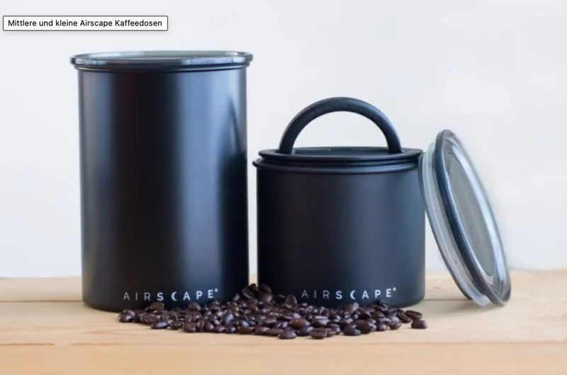 Airscape | Edelstahl Aromabehälter mittel – schwarz matt