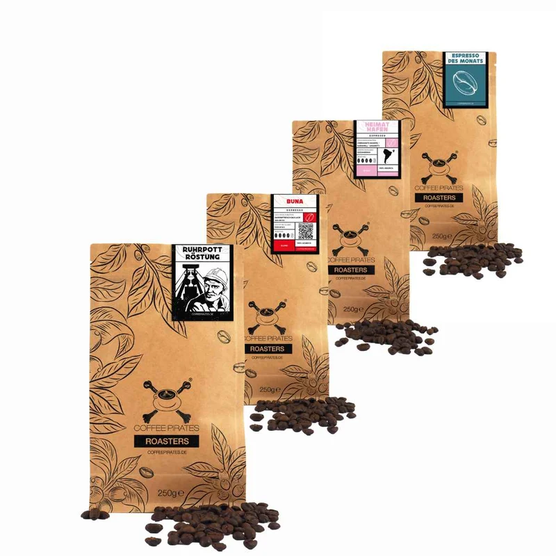 Coffee Pirates Espresso Box – Geschenkset mit 4 Röstungen