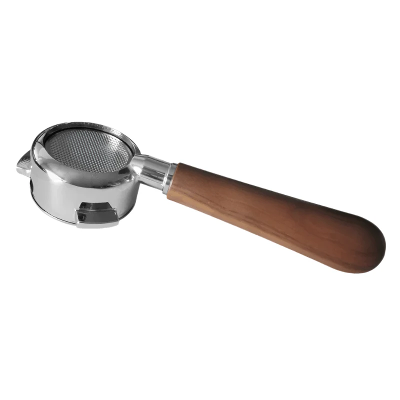 SAN MARCO Bottomless Naked Portafilter Filterholder Walnut Handle 21g Basket