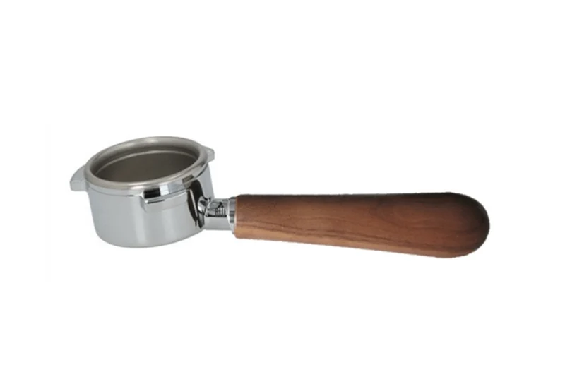 SAN MARCO Bottomless Naked Portafilter Filterholder Walnut Handle 21g Basket