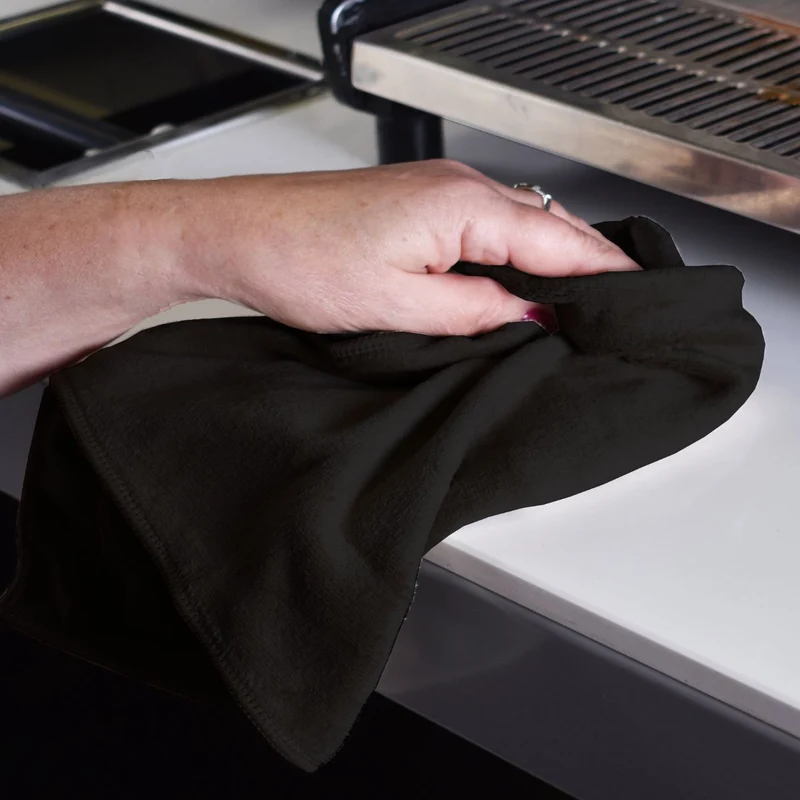 Barista Microfasertuch – Schwarz, 40×40 cm