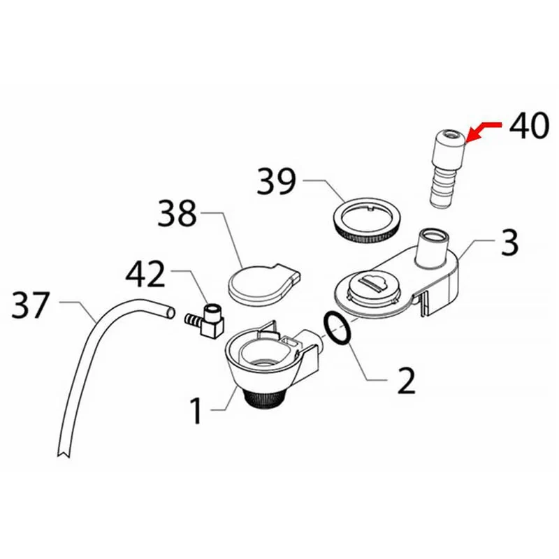 Saeco Gaggia Black Steam Tube Insert V2 SMR/H Cappuccinatore Assembly 421941301142