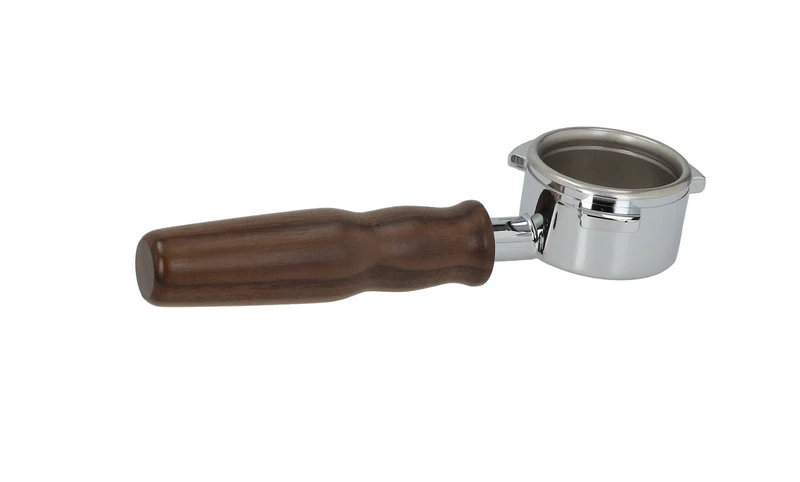 La San Marco Bottomless Walnut filterholder espresso portafilter 21g Basket