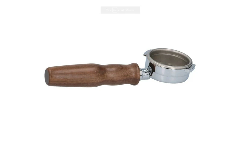 Astoria Bottomless Portafilter Filterholder Espresso Wood Handle with 21g basket
