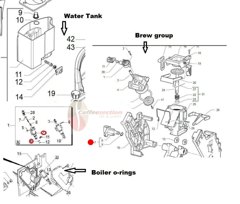 Philips EP Saeco Brew Group Inlet Sleeve Mod Kit for EP Series Models