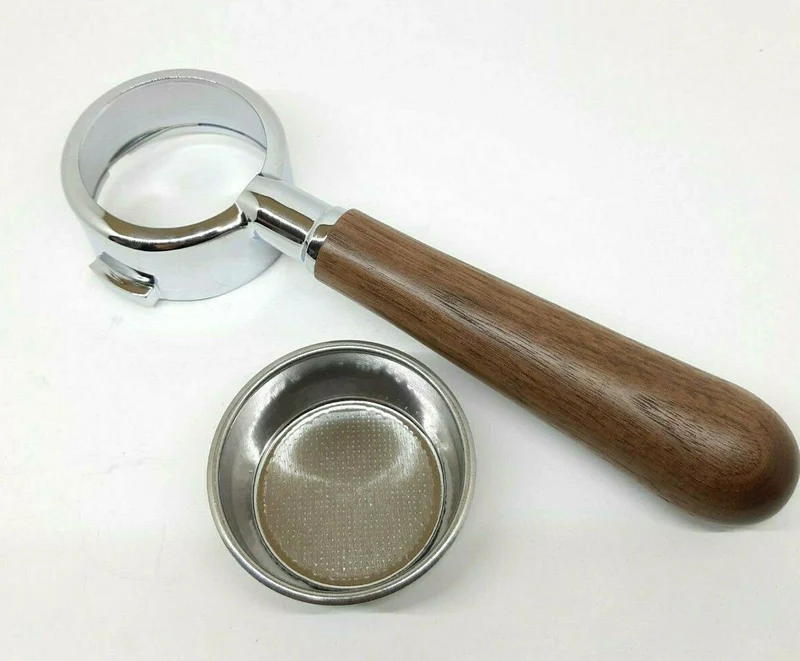 Lelit 57mm Walnut Bottomless Portafilter - Naked, 14gr., PL Espresso Machine