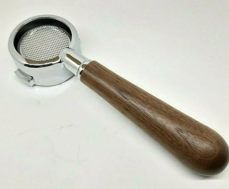 Lelit 57mm Walnut Bottomless Portafilter - Naked, 14gr., PL Espresso Machine