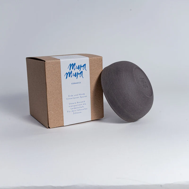Cappuccino Tasse KUMO grau/schwarz
