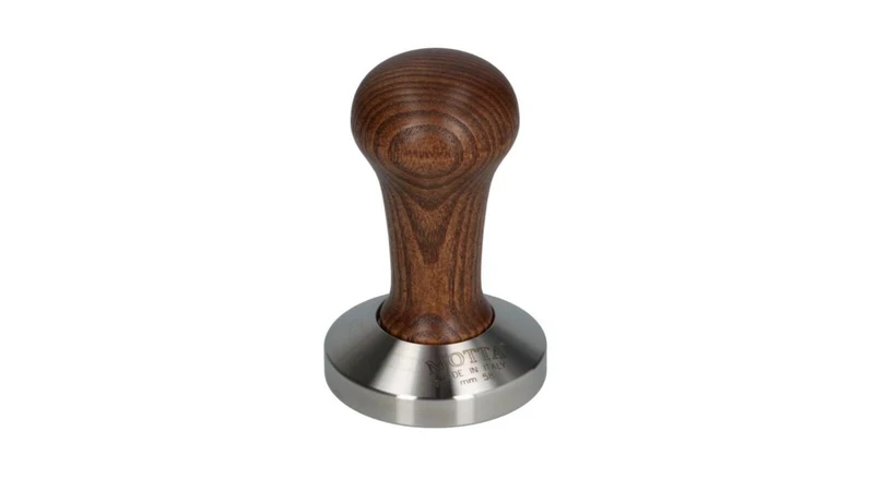 MOTTA Professional Barista Tamper Brown Wood Flat Base - 58mm