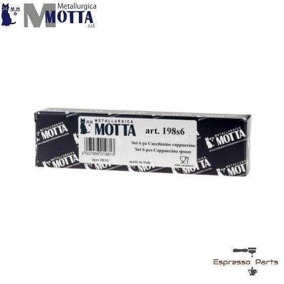 MOTTA Stainless Steel Espresso / Cappuccino Spoons Set of 6 - Made in Italy