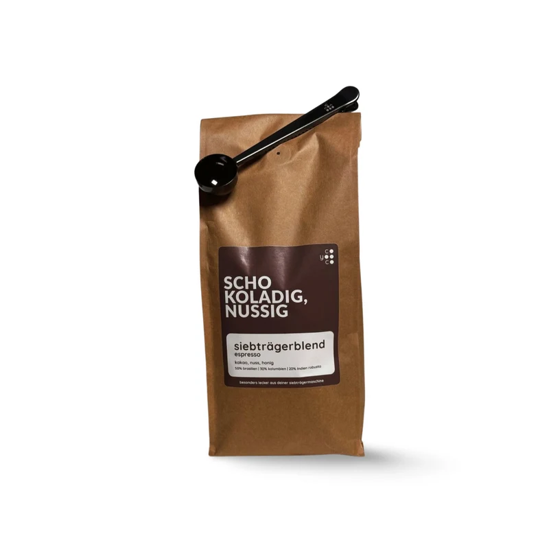 Kaffeeklammer mit Dosierlöffel