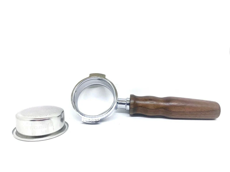Rocket Bottomless Portafilter Wooden Handle E61 58mm with IMS 18/22 g Basket