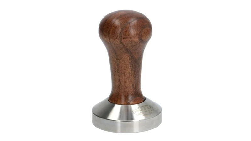 MOTTA Professional Barista Tamper Brown Wood Flat Base - 57mm