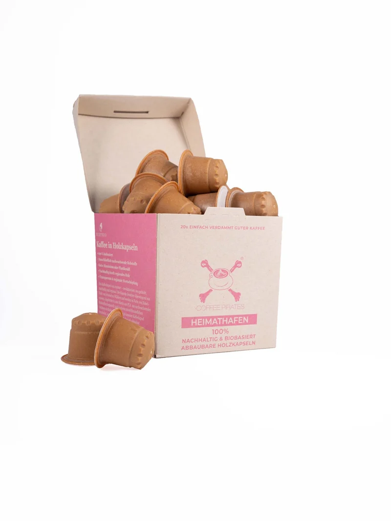 Heimathafen Holzkapseln – 20 Kaffeekapseln für Nespresso®* Original