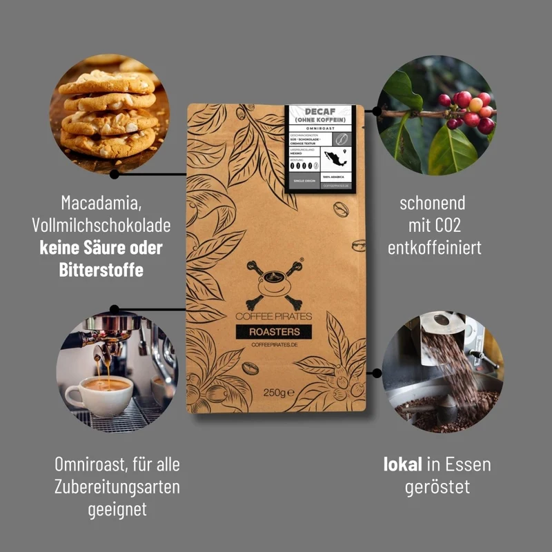 Decaf Kolumbien Excelso CO₂ – koffeinfrei & vollmundig
