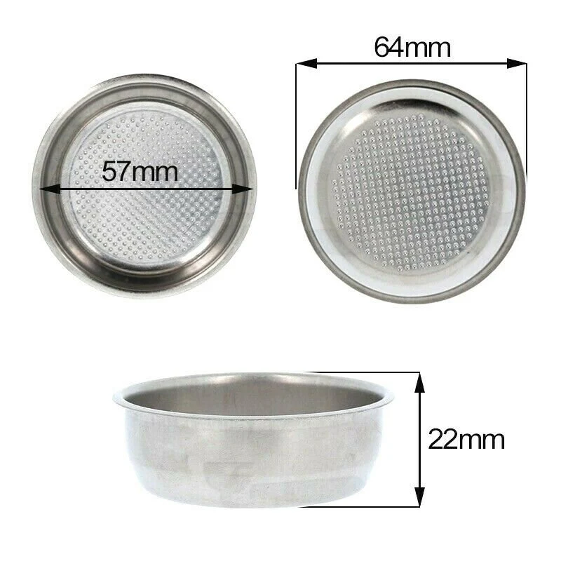 Lelit 57mm Double Basket - 2cup, 12gr, PL Espresso Machine, Pavoni Domus, Ascaso