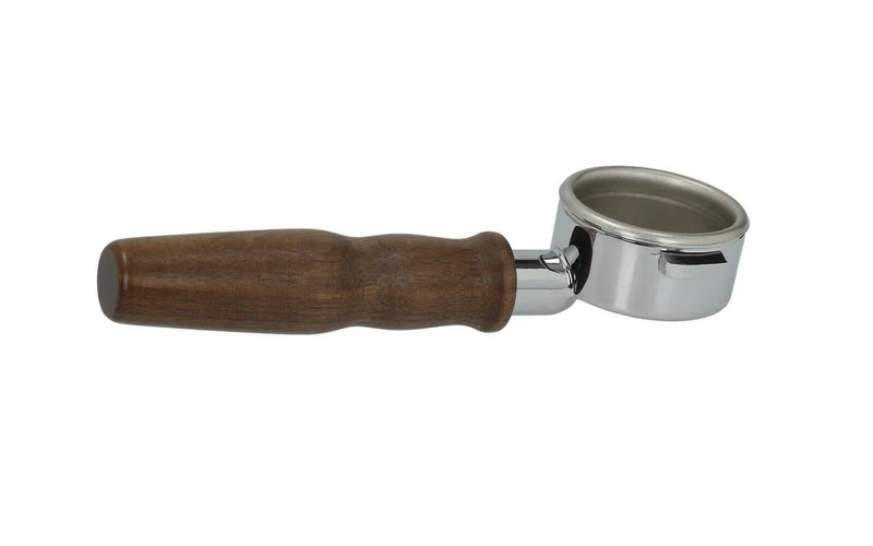 La Spaziale Wooden Bottomless Portafilter Filterholder Espresso 53mm 21g basket
