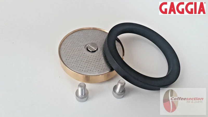 Gaggia Kit - Brass Holder WGA16G1002 with Gasket, Screen and Screws complete set