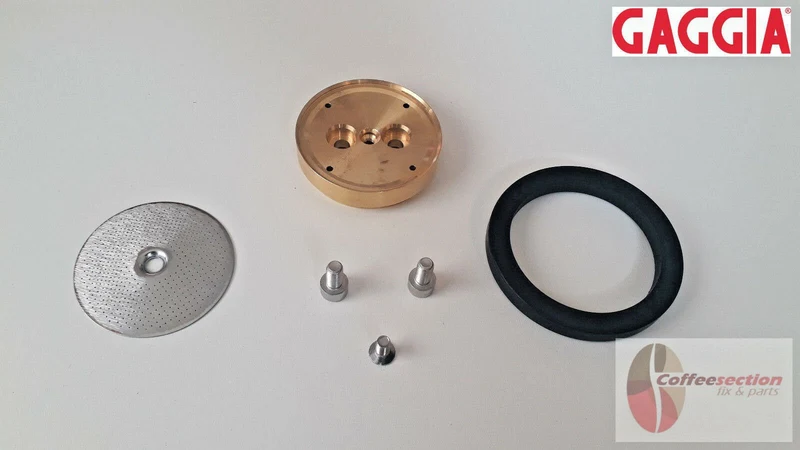 Gaggia Kit - Brass Holder WGA16G1002 with Gasket, Screen and Screws complete set