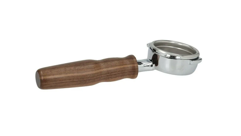 Nuova Simonelli Bottomless Portafilter Inclined Walnut Wood Handle 21g Basket