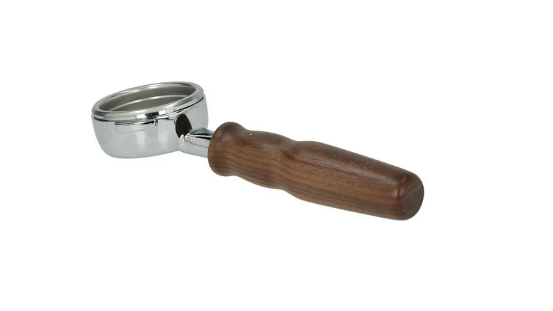 Nuova Simonelli Bottomless Portafilter Inclined Walnut Wood Handle 21g Basket