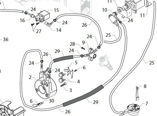 Saeco Minuto Boiler Fitting Reapir Kit Gaggia Anima - 5 piece set