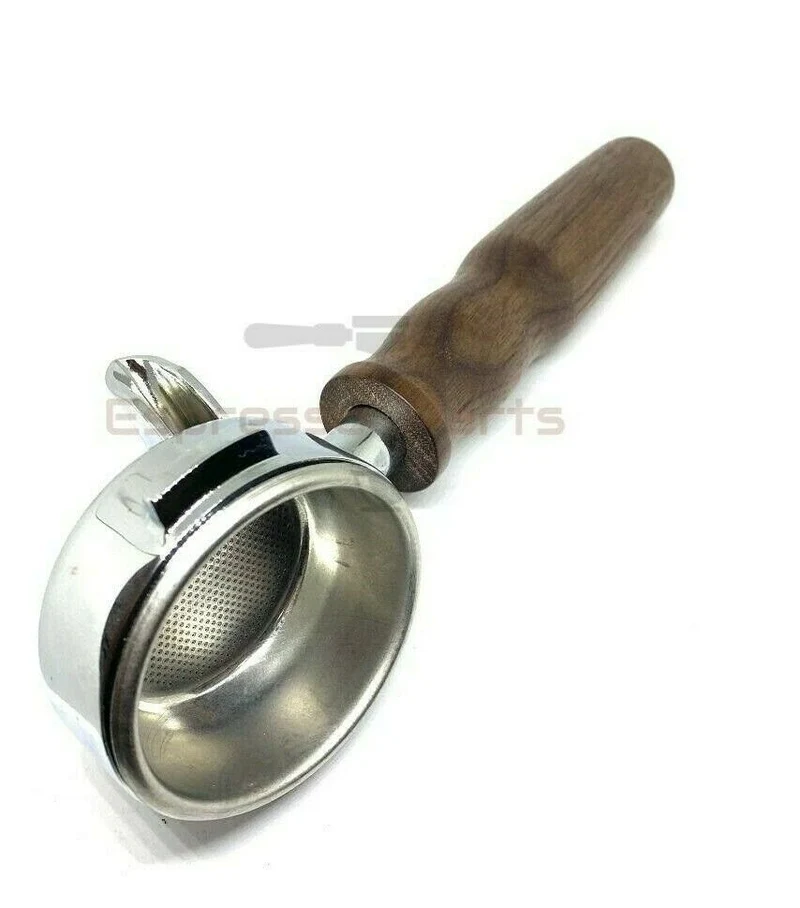 La Cimbali Wooden Handle Portafilter Filterholder With Double Spout 14 gr Basket