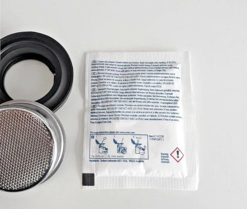 Saeco Parts OEM basket 2cup, Gasket filter holder and descaler Starbucks Barista