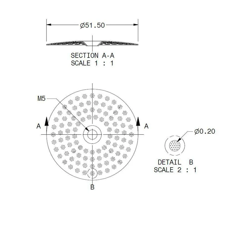 IMS CI 200 NT Nanotech Shower Screen 200 microns & Silicone Gasket for Cimbali CI200NT