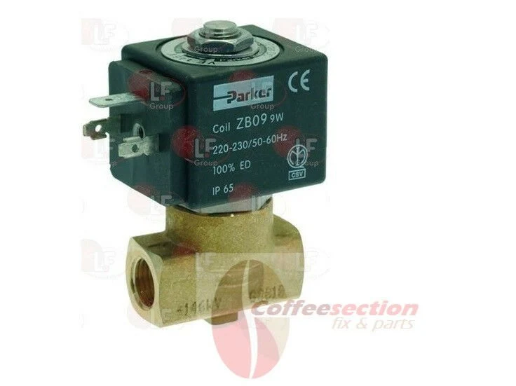 Saeco Aroma, Gaggia 2-WAY SOLENOID VALVE PARKER 230V 50/60Hz, Deco,Gd,Ge,Xd,Xe
