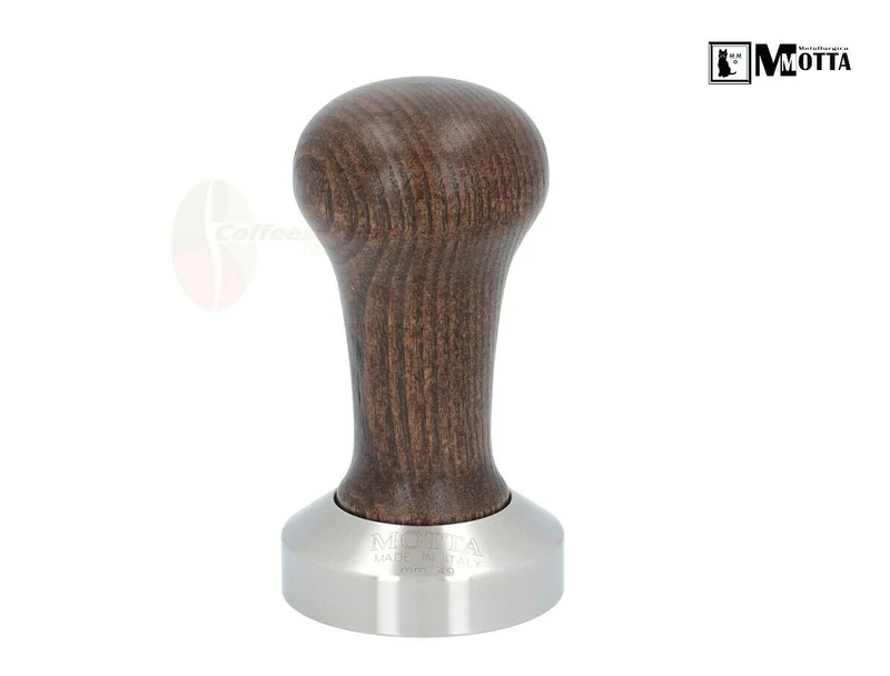 Motta Flat Stainless Coffee Tamper ø 49mm Wood Handle for Pavoni Pre Millennium