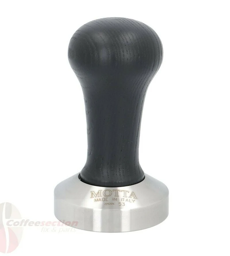 Motta Flat Stainless Coffee Tamper ø 53mm Black Handle for Breville Sage Spaziale