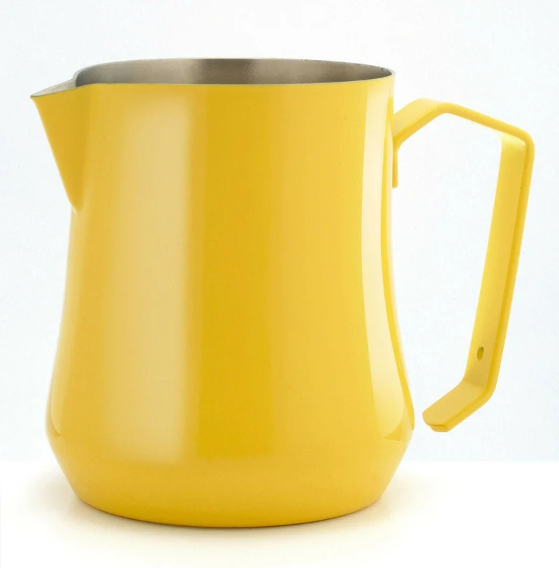 Motta Stainless Steel Pitcher Yellow Tulip Coffee Jug Barista cappuccino 0.50l