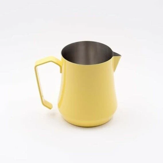 Motta Stainless Steel Pitcher Yellow Tulip Coffee Jug Barista cappuccino 0.50l