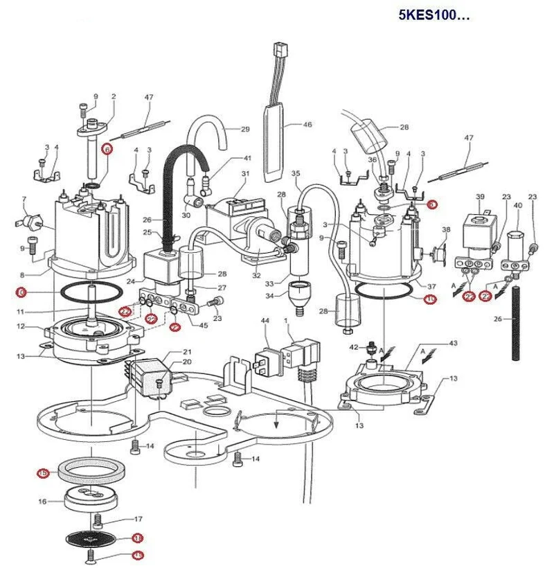 KitchenAid Artisan 5KES100 Full Gasket Repair kit Espresso Coffee Orings set