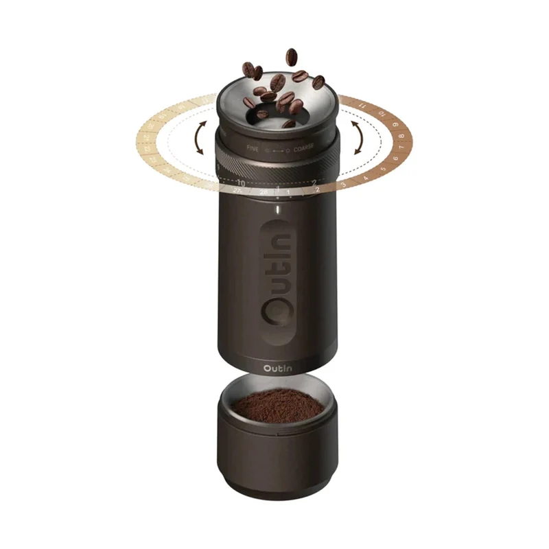Outin Fino Portable Electric Grinder, Tundra Brown
