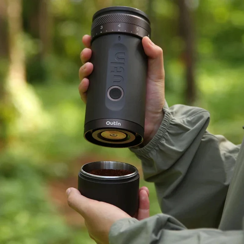 Outin Fino Portable Electric Grinder, Tundra Brown