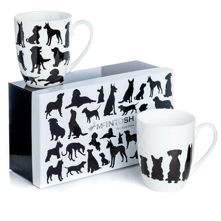 McIntosh 2 Mug Set - Dog Silhouette