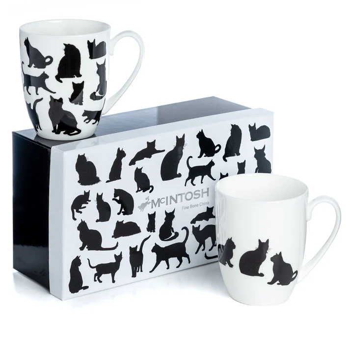 McIntosh 2 Mug Set - Cat Silhouette
