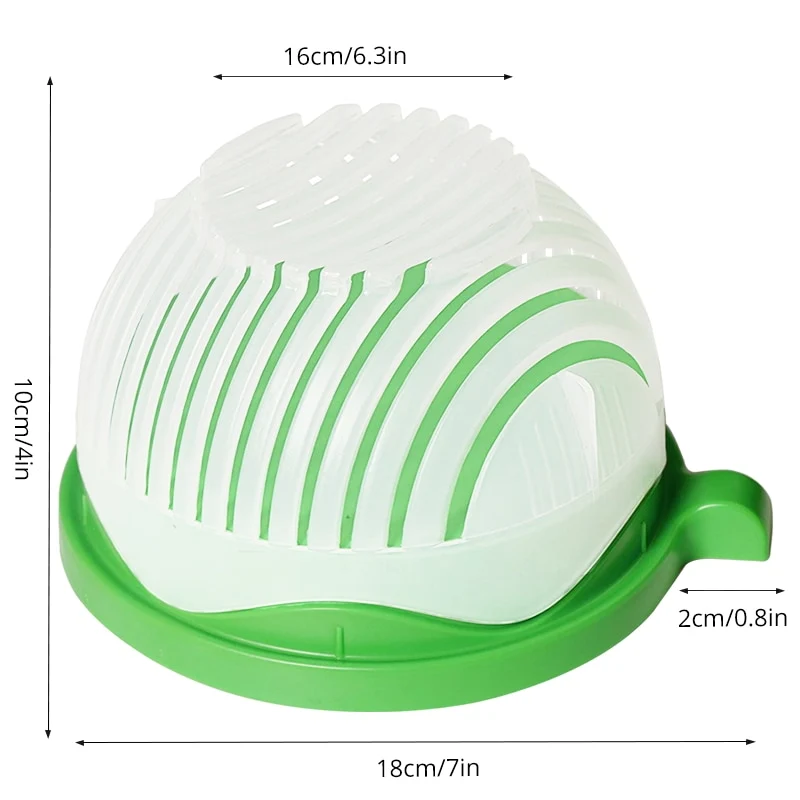 Quick Salad Maker Salad Cutter Bowl Kitchen Gadget Vegetable Fruits Slicer Chopper Washer And Cutter