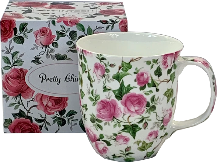 McIntosh Java Mug - Pretty Chintzy - Pink Roses