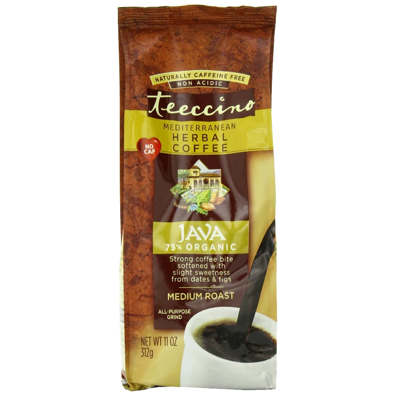 Teeccino Herbal Coffee Mediterranean Java Caffeine Free