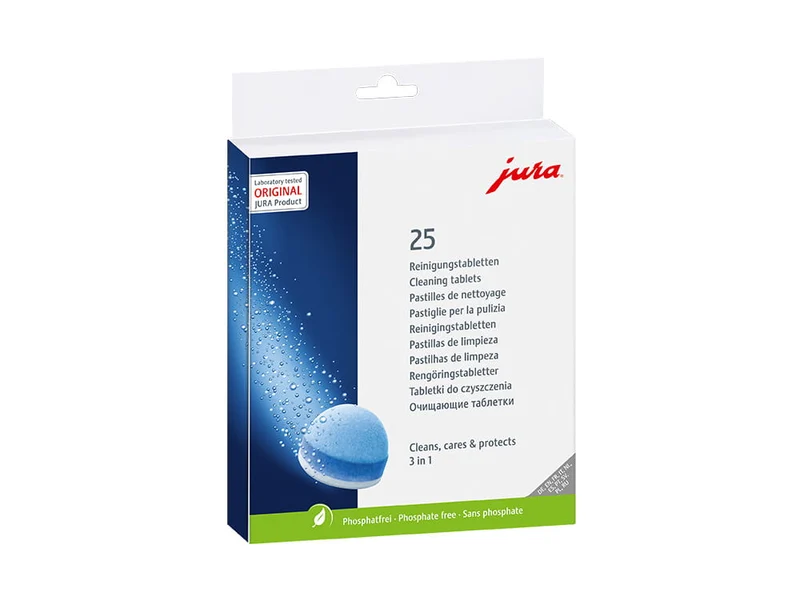 JURA 3-Phase Cleaning Tablets - 25 Pack (Call to Order)