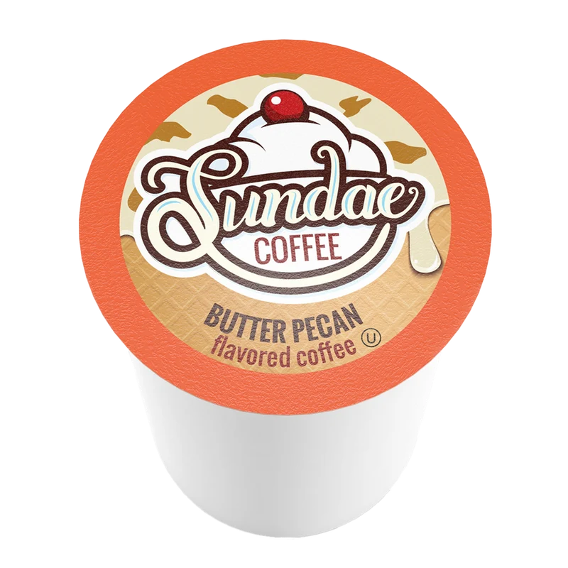 Sundae Coffee Ice Cream Flavoured Butter Pecan 48 CT