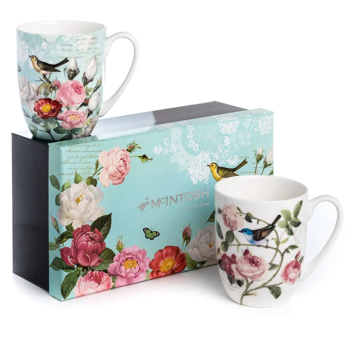 McIntosh 2 Mug Set - Bird Garden