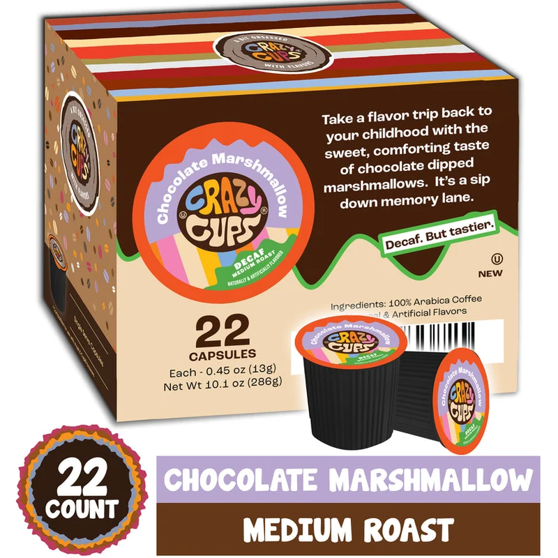 Crazy Cups Decaf Chocolate Marshmallow 22 CT