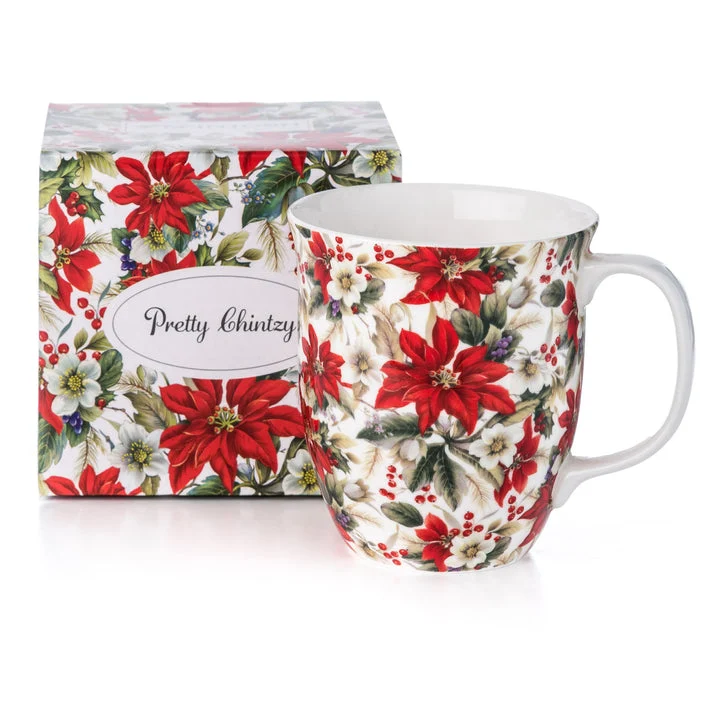 McIntosh Java Mug - Pretty Chintzy - Poinsettia