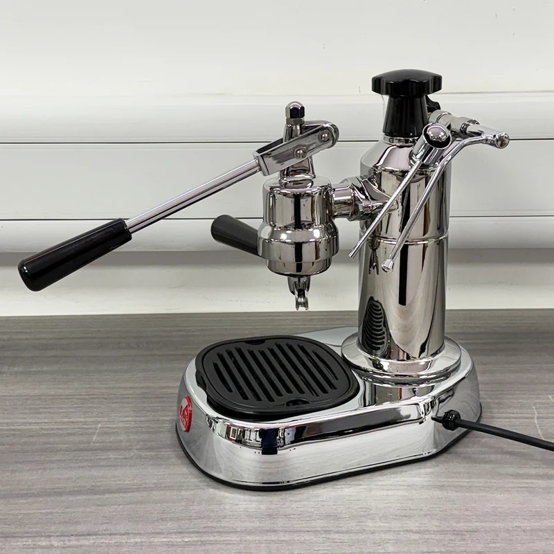 SHOWROOM MODEL La Pavoni Europiccola (Chrome Base black handles) 220v - LPLELQ01UK