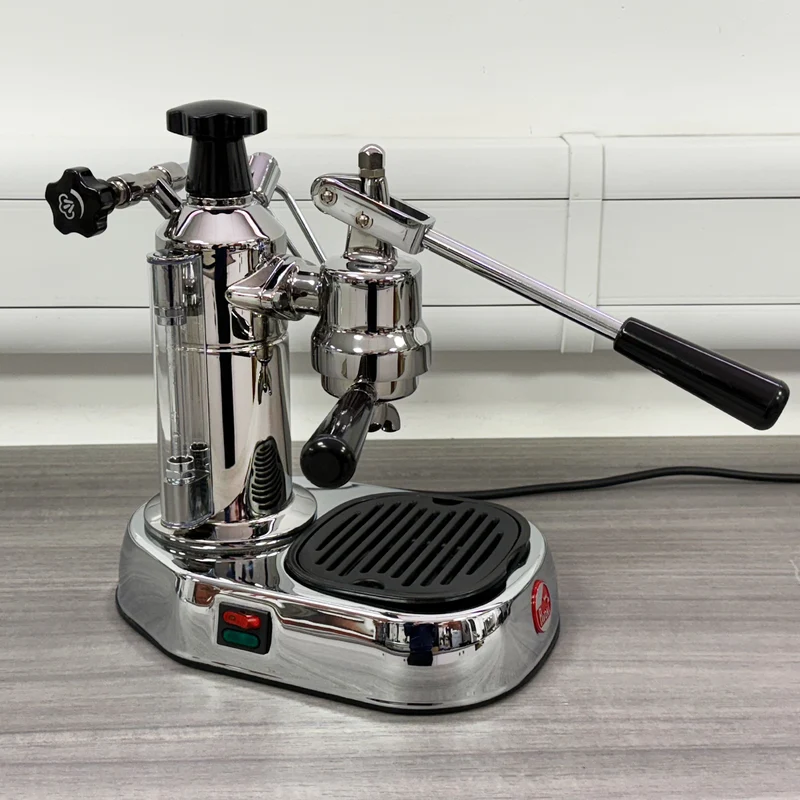 SHOWROOM MODEL La Pavoni Europiccola (Chrome Base black handles) 220v - LPLELQ01UK